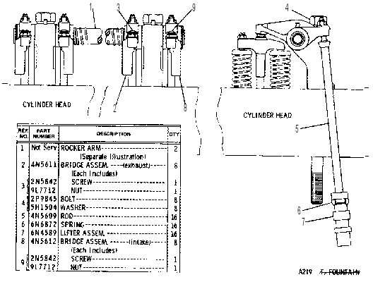 Клапанный механизм 4N4298 CAT