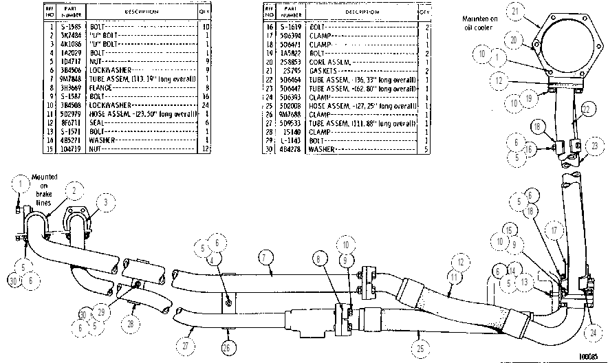 RETARDER LINES AND COOLER GROUP 5D7480 CAT