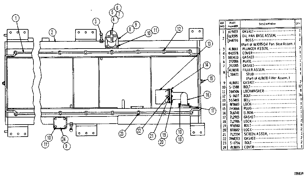 BASE GP-OIL PAN 6L9445 CAT