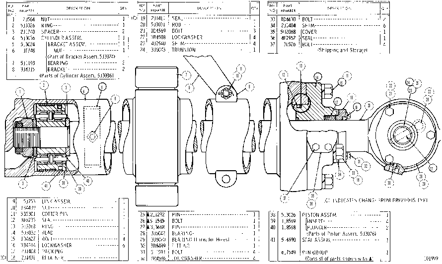 HYDRAULIC CYLINDER GROUP 5J3037 CAT
