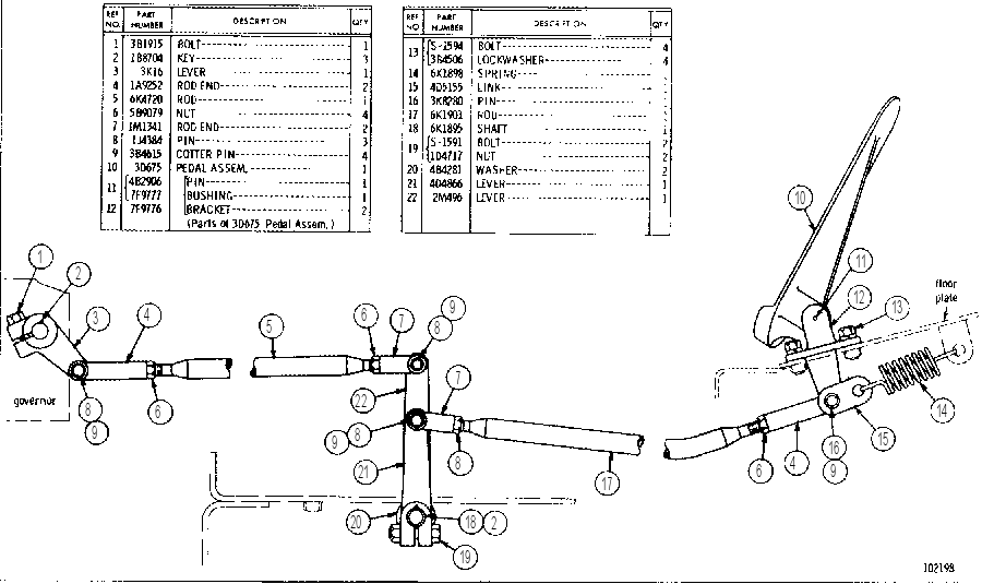 Управление регулятором оборотов 6K1942 CAT