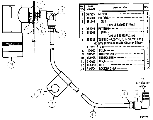AIR CLEANER INDICATOR 7S5794 CAT