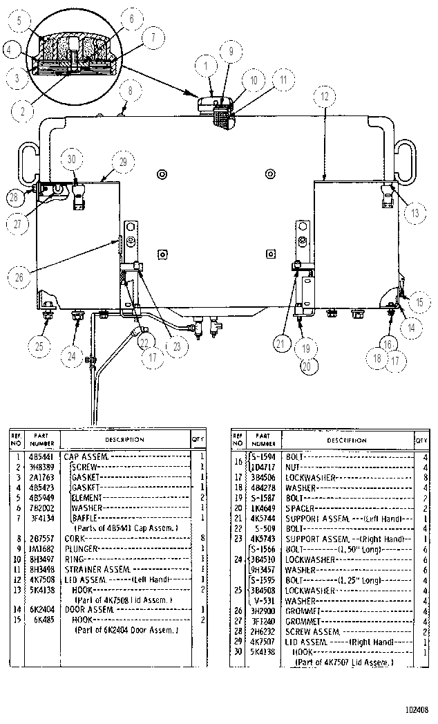 FUEL SYSTEM AND BATTERY BOX 7K7997 CAT