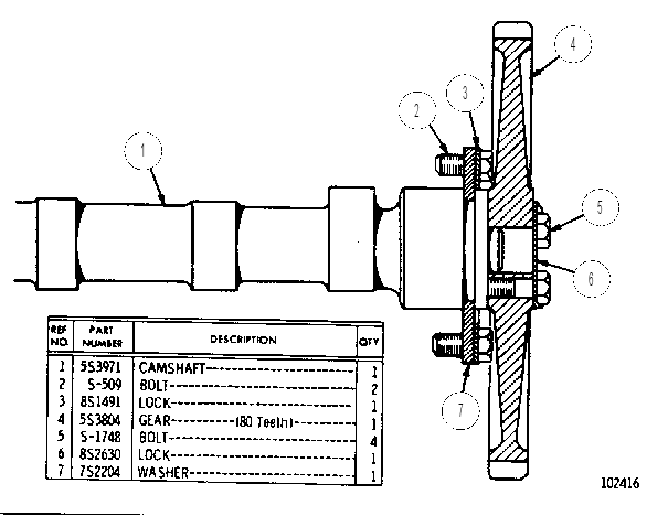 CAMSHAFT 5S6428 CAT
