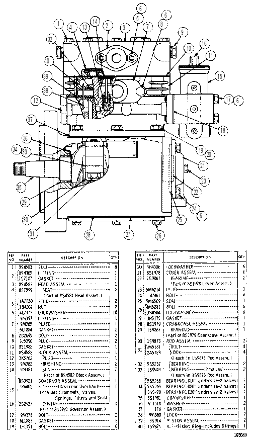 AIR COMPRESSOR ASSEMBLY 8S0894 CAT
