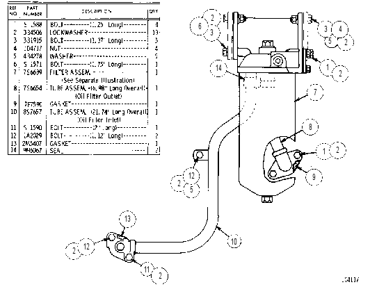 ENGINE OIL FILTER AND LINES 5S6683 CAT
