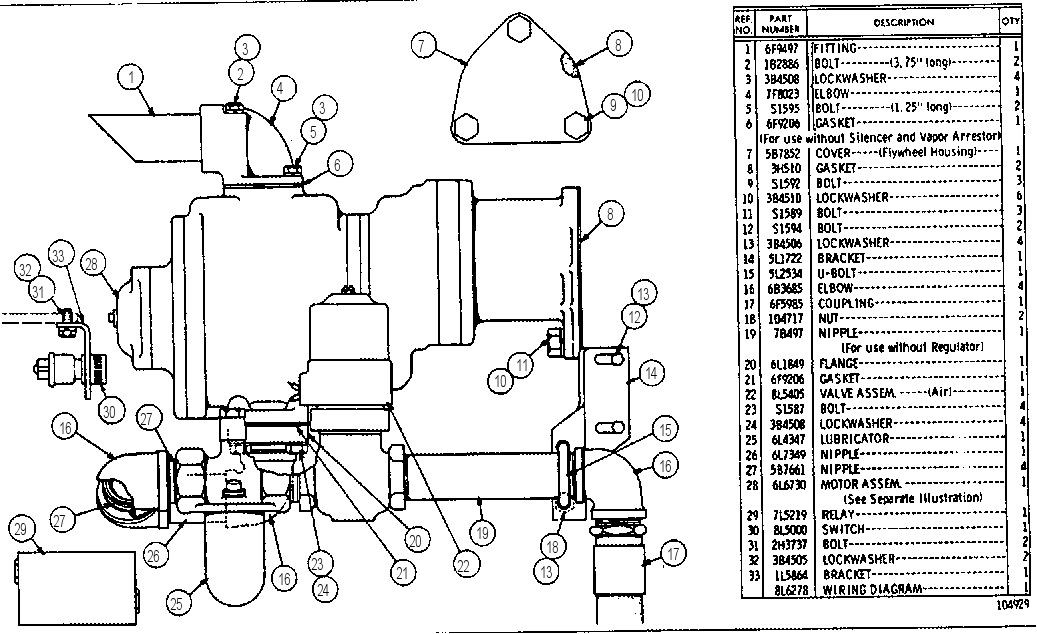 Стартер пневматический 8L8412 CAT