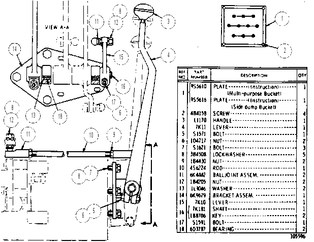 HAND CONTROL GROUP 7J0262 CAT