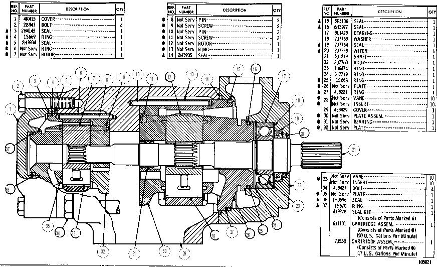 HYDRAULIC PUMP ASSEMBLY 7J0590 CAT