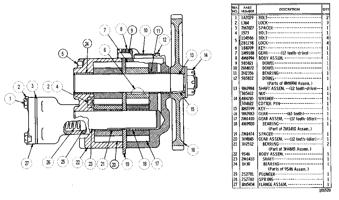 OIL PUMP ASSEMBLY 9S1195 CAT