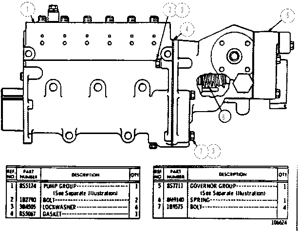 PUMP & GOVERNOR GP 9S0685 CAT