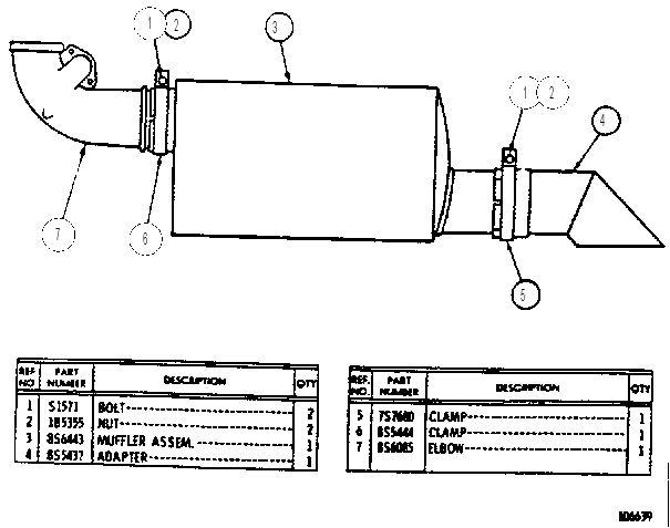 MUFFLER GROUP 8S6444 CAT