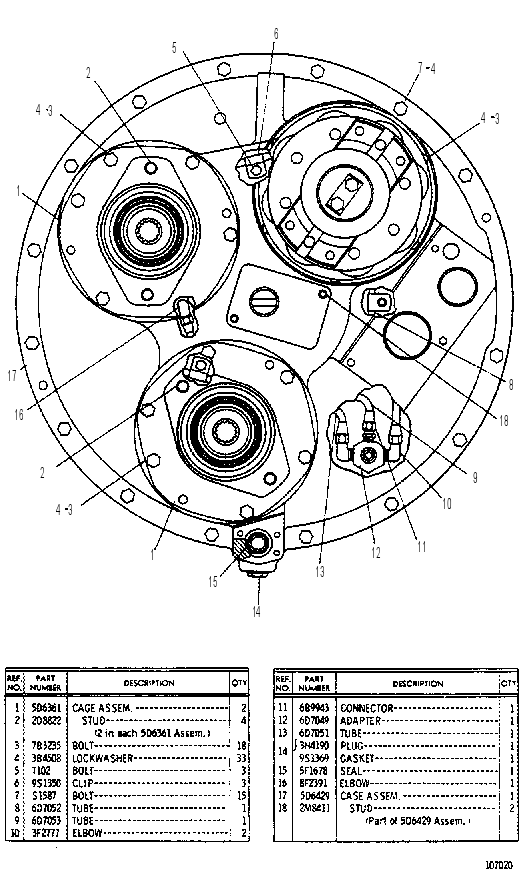 TRANSFER GEAR 5D6460 CAT