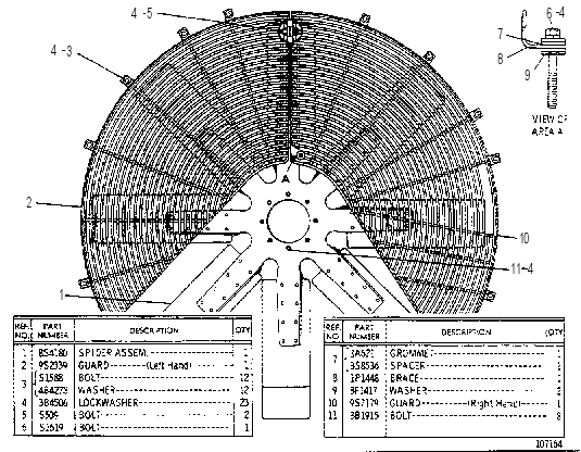 BLOWER FAN AND GUARD 9S7182 CAT
