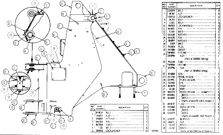 Рама погрузчика 6K7755 CAT