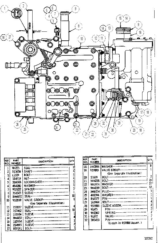 TRANSMISSION HYDRAULIC CONTROL GROUP 7S4503 CAT