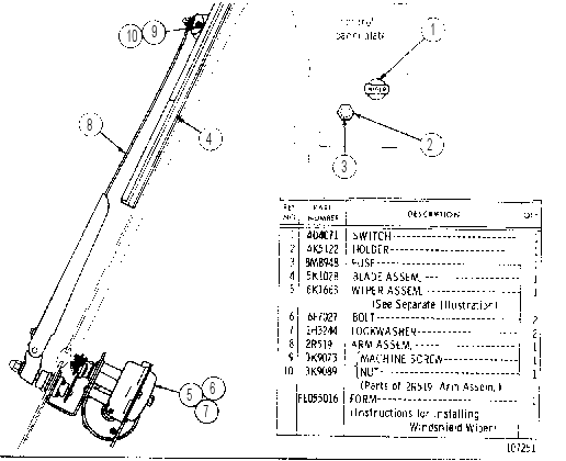 WIPER GROUP 6K1208 CAT