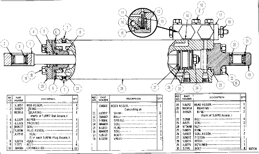 STEERING CYLINDER GROUP 5J8606 CAT
