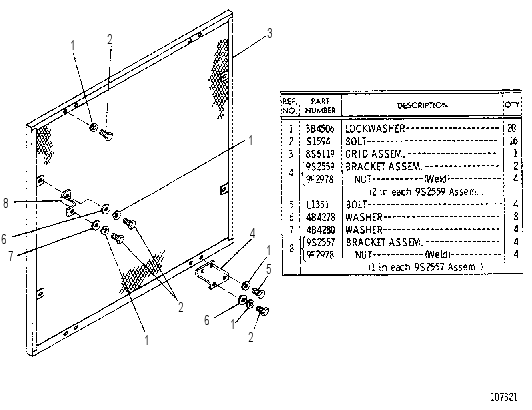 RADIATOR CORE GRID GROUP 8S6845 CAT