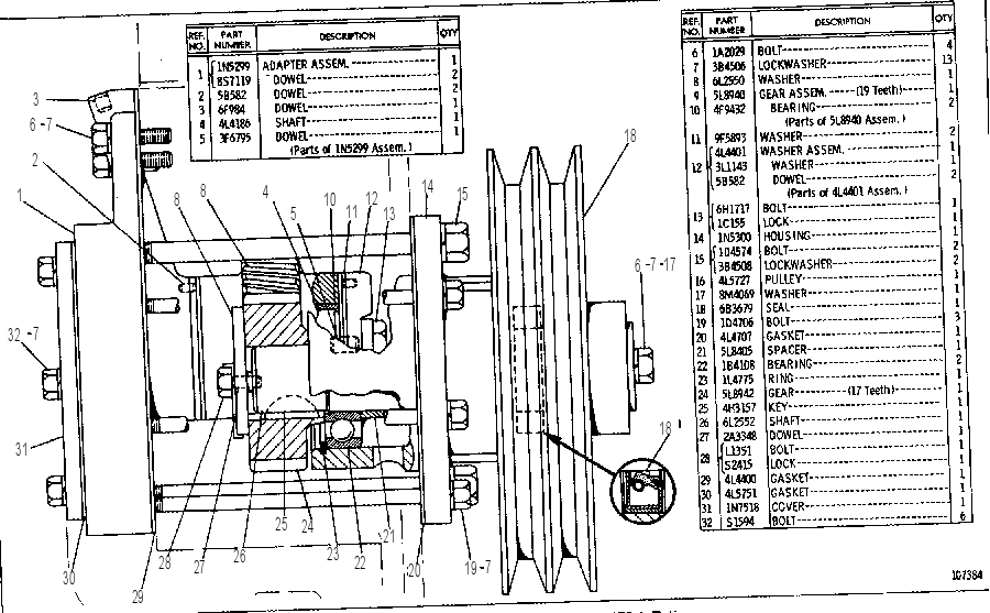 AUXILIARY DRIVE GROUP 1N7502 CAT
