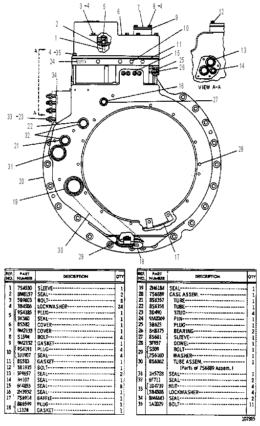 TRANSMISSION CASE AND COVERS 8S9002 CAT