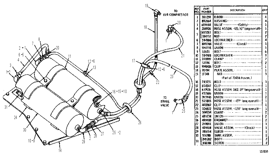 AIR AND BRAKE CONTROL 6D5120 CAT
