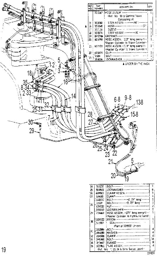 HITCH LINES GROUP 7D4402 CAT