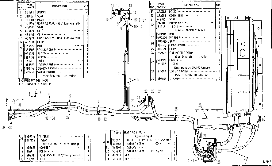 PUMP AND LINES GROUP 7D1360 CAT