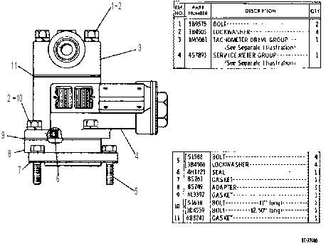 SERVICE METER AND TACHOMETER DRIVE 4S7894 CAT