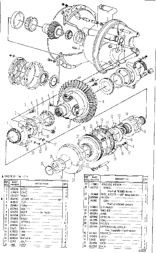 DIFFERENTIAL AND BEVEL GEAR 6D7710 CAT