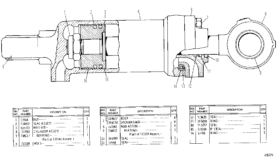 LOAD CYLINDER GROUP 7J3386 CAT