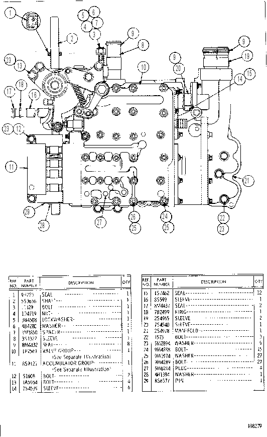TRANSMISSION HYDRAULIC CONTROL 7S8666 CAT