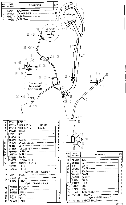 Трубопроводы масляные 7S3589 CAT