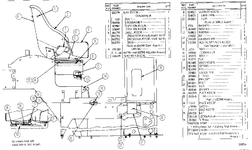 SEAT FRAME AND PLATFORM GROUP 7D0350 CAT