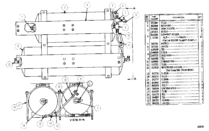 AIR RESERVOIR TANK GROUP 7S7530 CAT