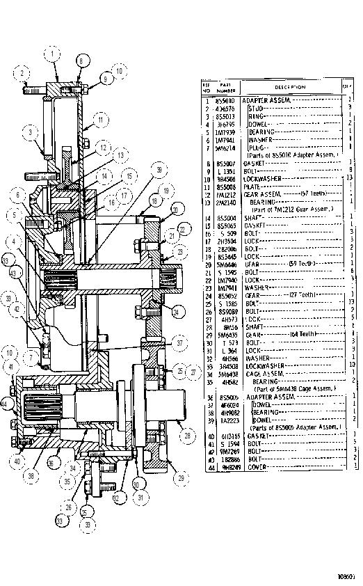 REAR POWER TAKE-OFF AND AIR COMPRESSOR DRIVE 8S5003 CAT
