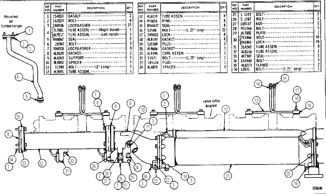 OIL COOLER AND LINES GROUP 6L9258 CAT