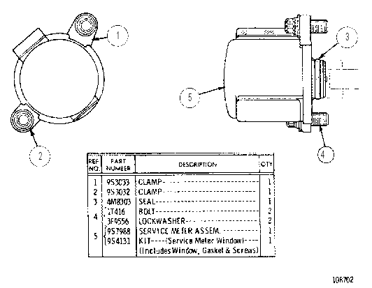 SERVICE METER 9S8923 CAT