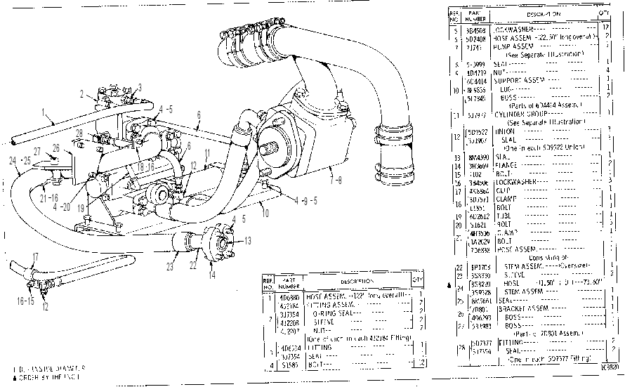 STEERING PUMP AND LINES 7D2010 CAT