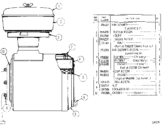 AIR CLEANER 7S1178 CAT