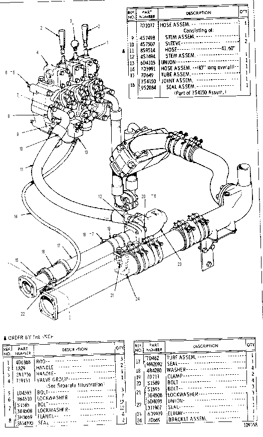 SCRAPER PUMP AND LINES 7D5550 CAT