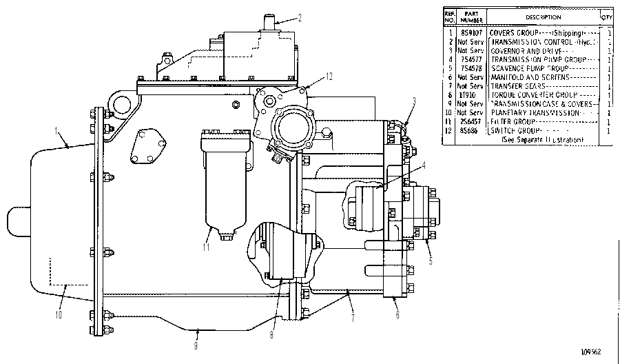 TRANSMISSION ARRANGEMENT 8S0637 CAT