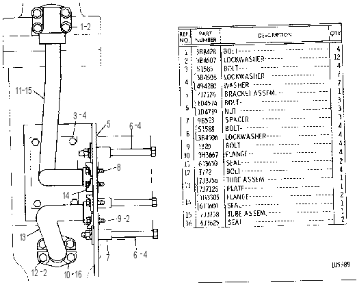 CUSHION HITCH LINES 7J3762 CAT