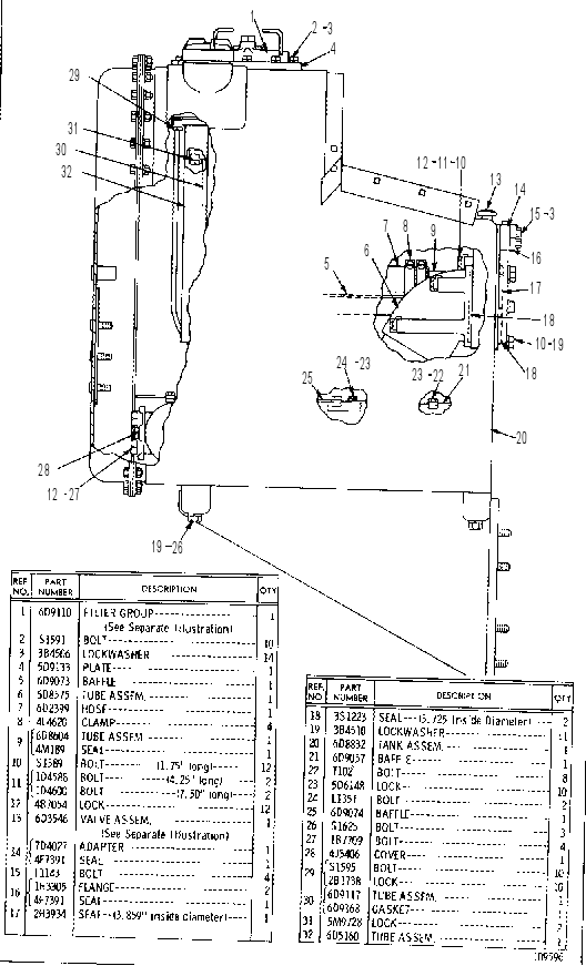 HYDRAULIC TANK 6D9060 CAT