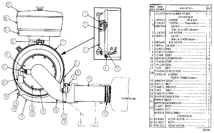 AIR CLEANER 5S5094 CAT