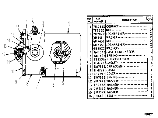 MAGNETIC SWITCH ASSEMBLY 7M4291 CAT