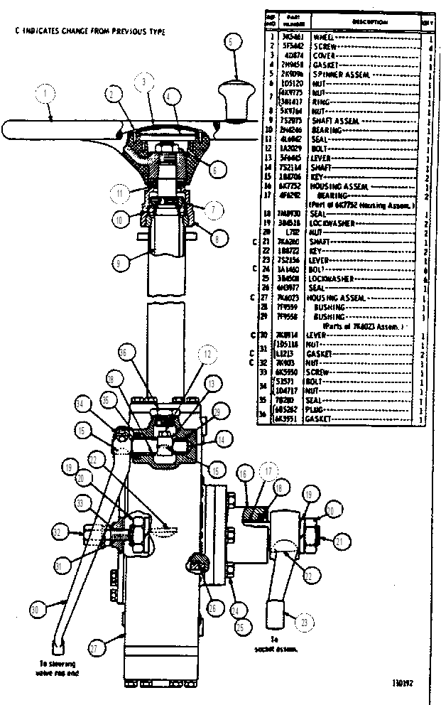 STEERING GEAR AND VALVE MECHANISM 8S1000 CAT