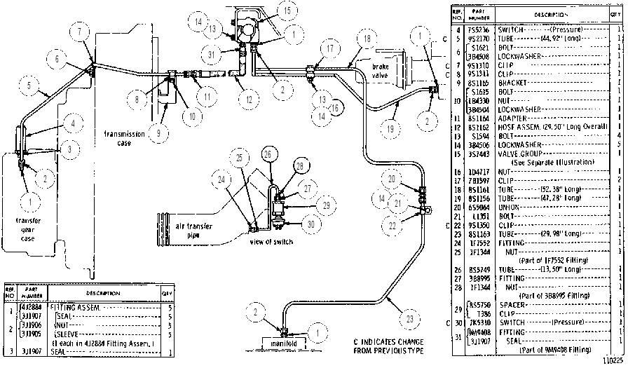 PARKING BRAKE CONTROL GROUP 8S0961 CAT