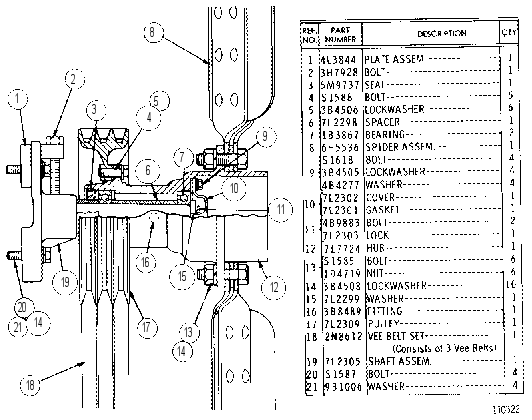 BLOWER FAN AND DRIVE GROUP 7L6486 CAT
