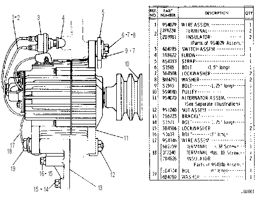 ALTERNATOR 9S2562 CAT
